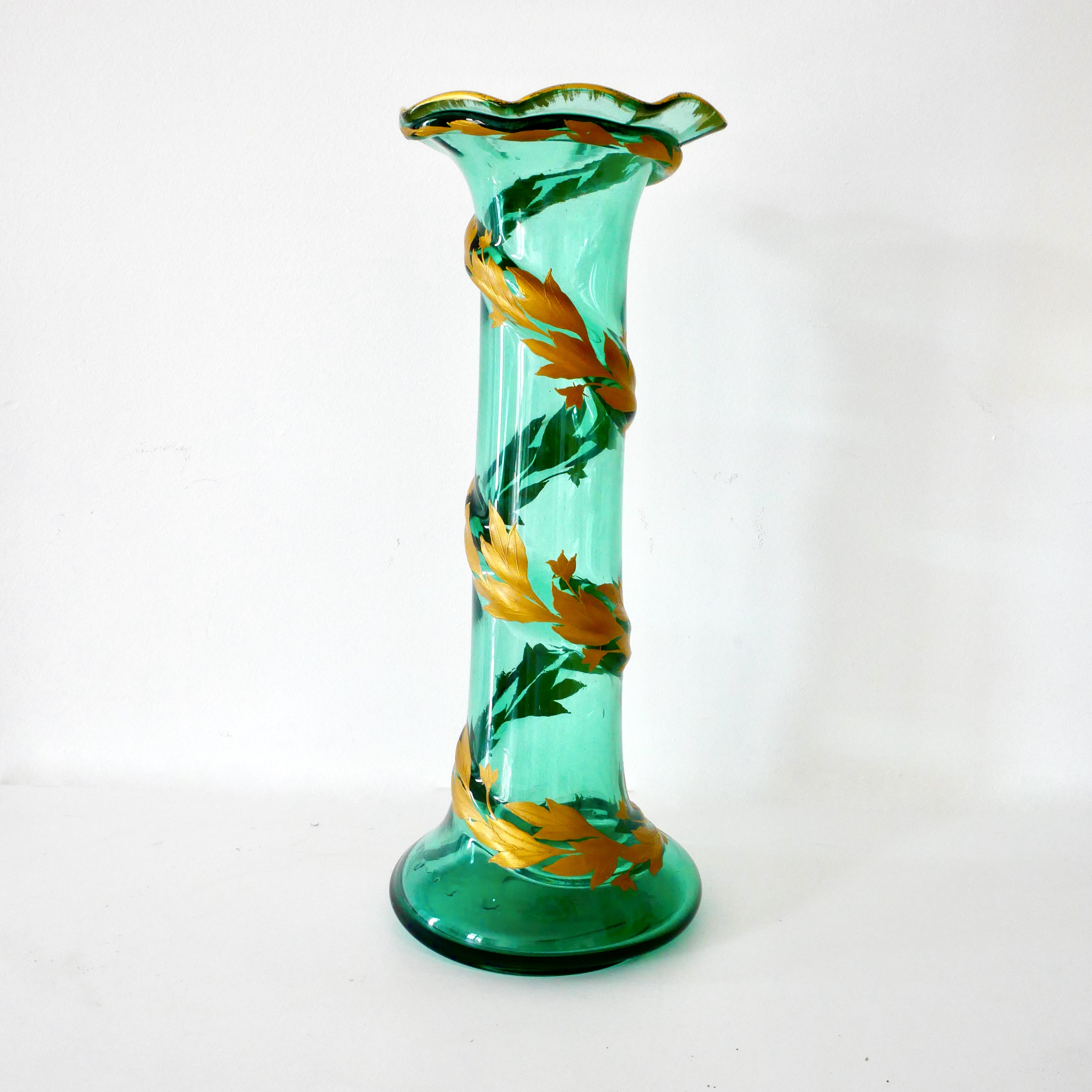 Vase Art Nouveau, Bleu et Or, Daum - Louis Damon, France