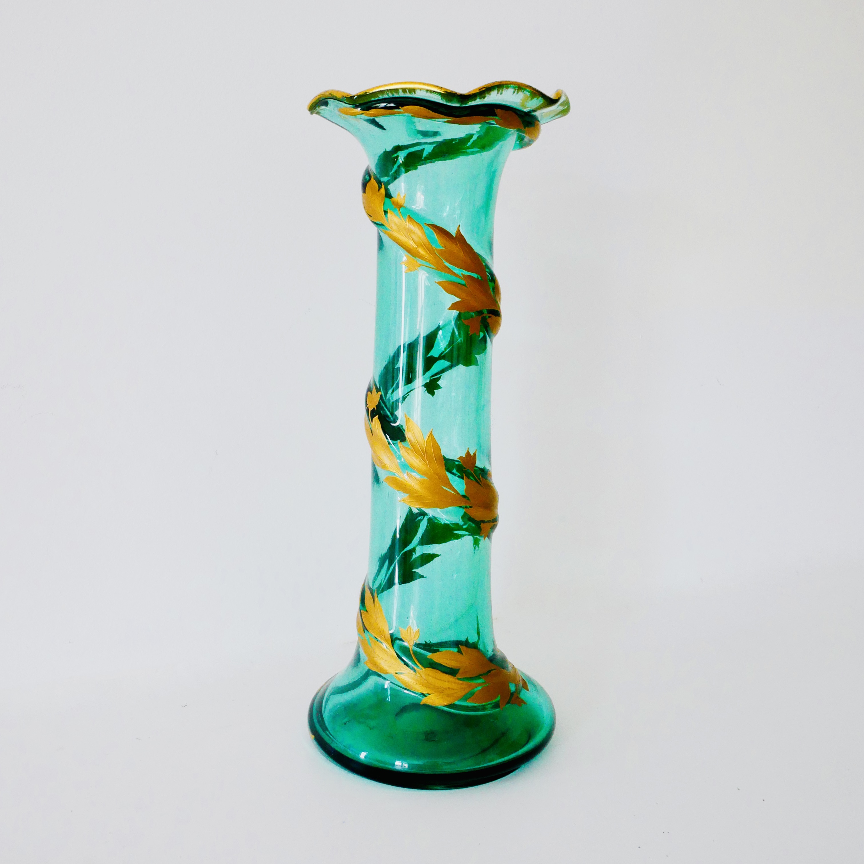 Vase Art Nouveau, Bleu et Or, Daum - Louis Damon, France - 2