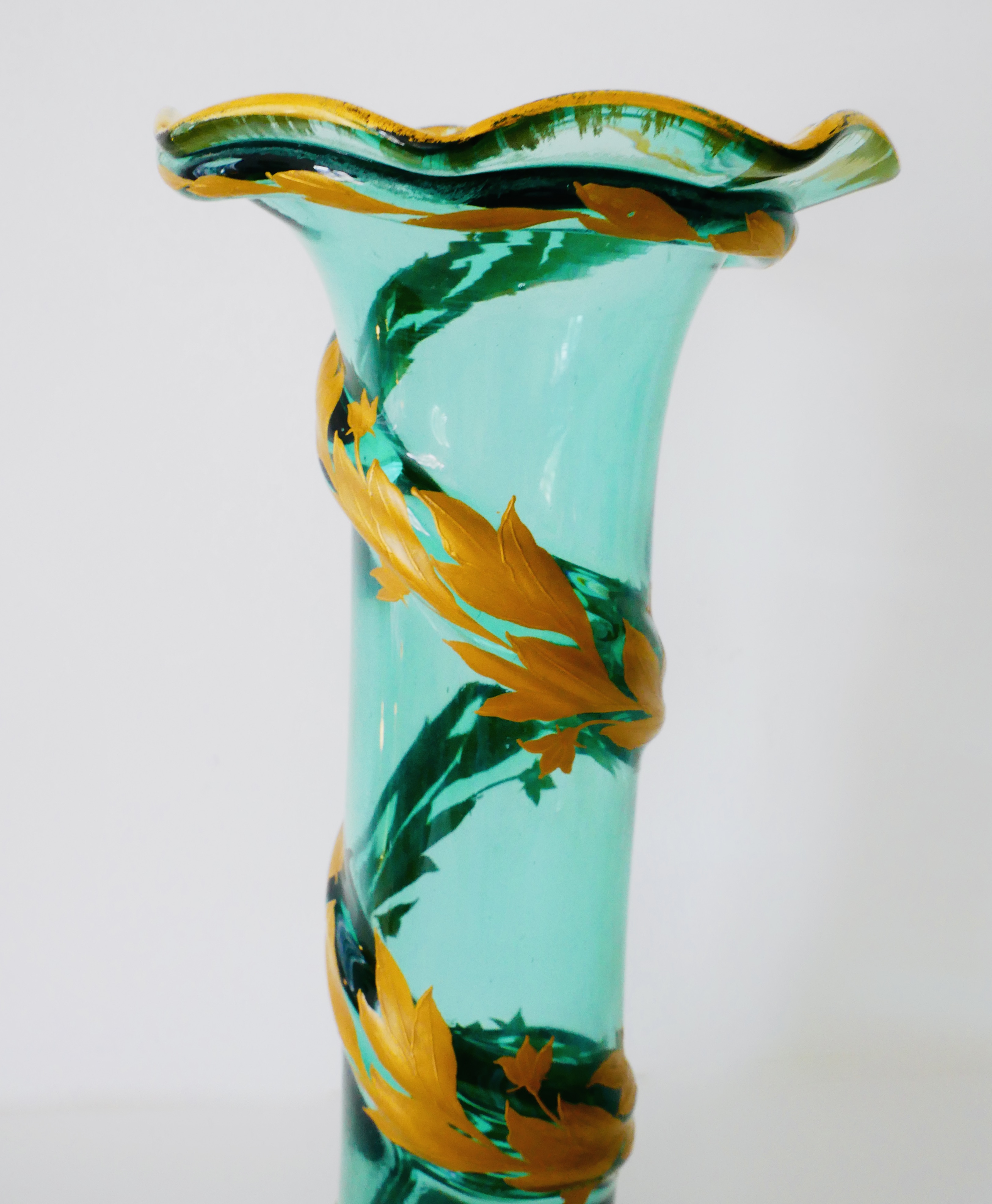 Vase Art Nouveau, Bleu et Or, Daum - Louis Damon, France - 6