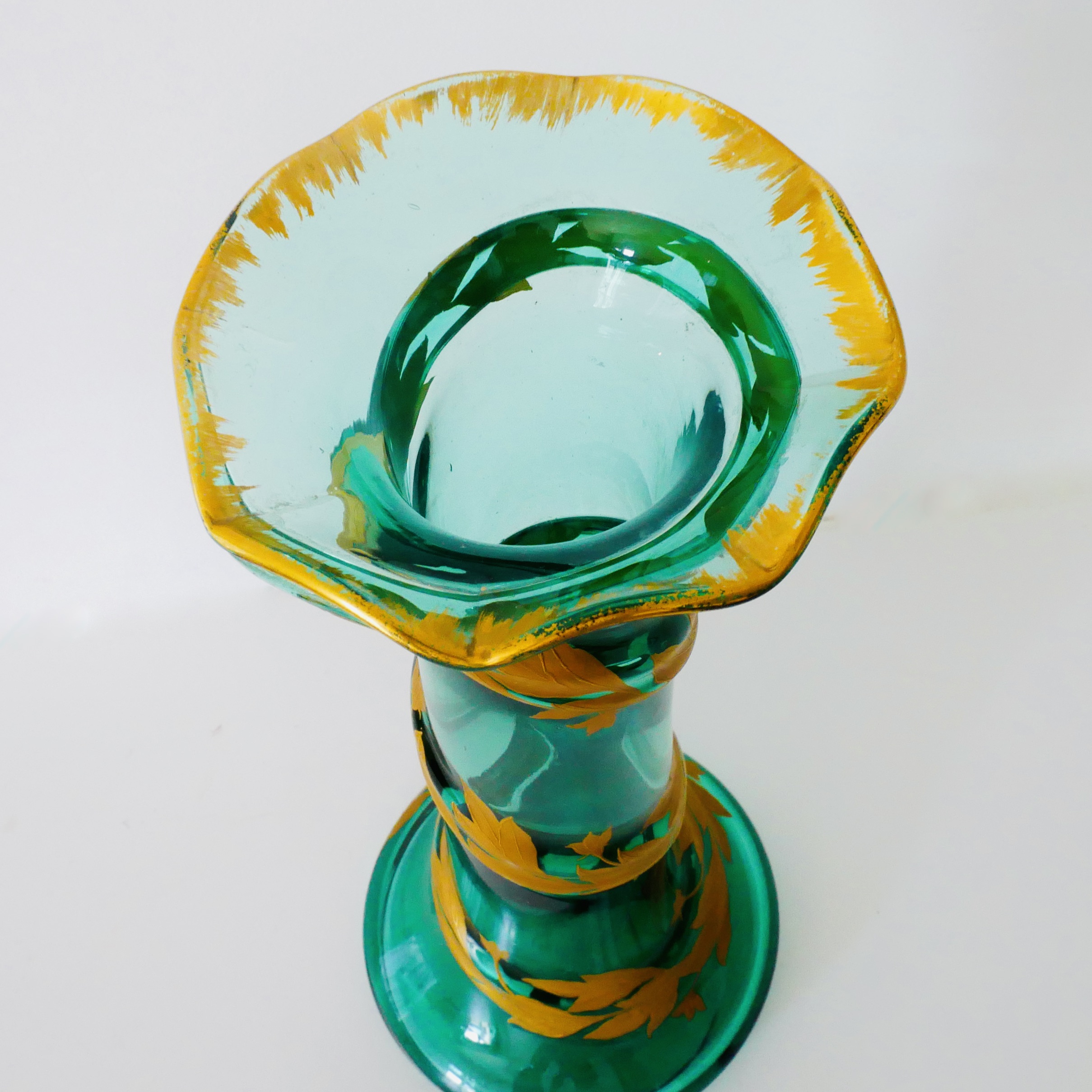 Vase Art Nouveau, Bleu et Or, Daum - Louis Damon, France - 7
