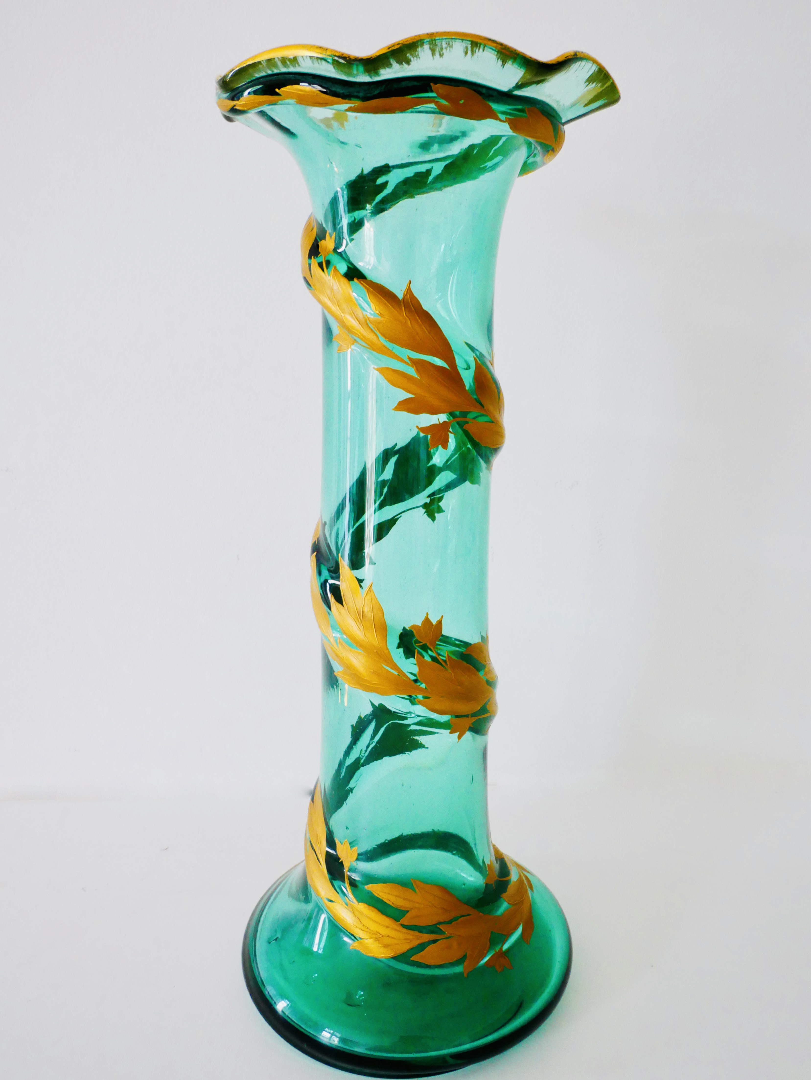 Vase Art Nouveau, Bleu et Or, Daum - Louis Damon, France - 8