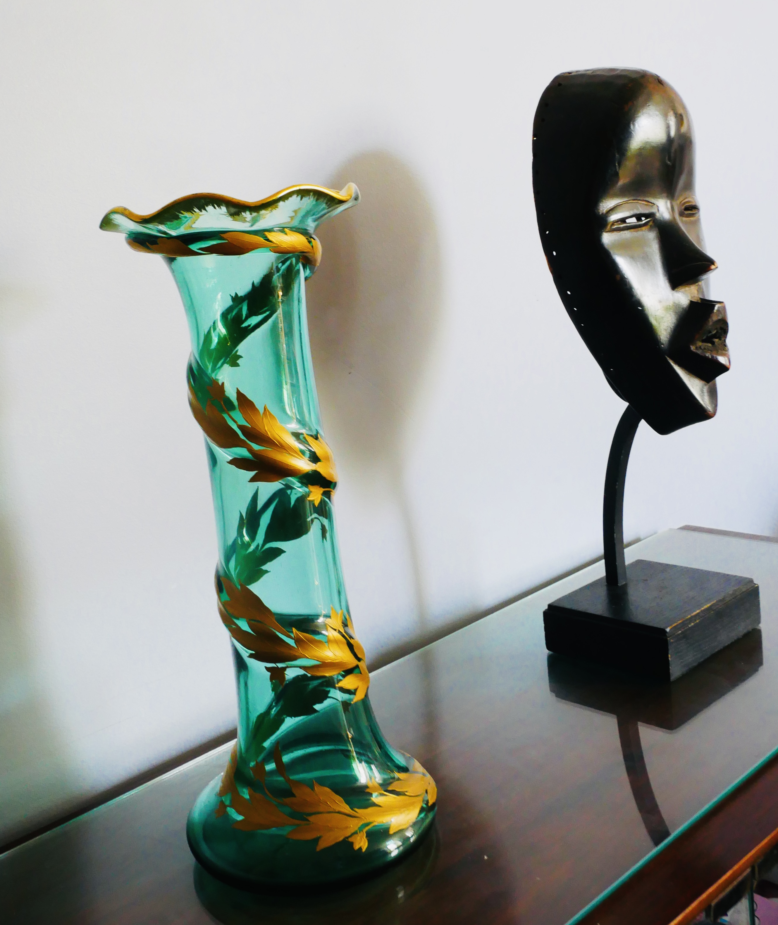 Vase Art Nouveau, Bleu et Or, Daum - Louis Damon, France - 10
