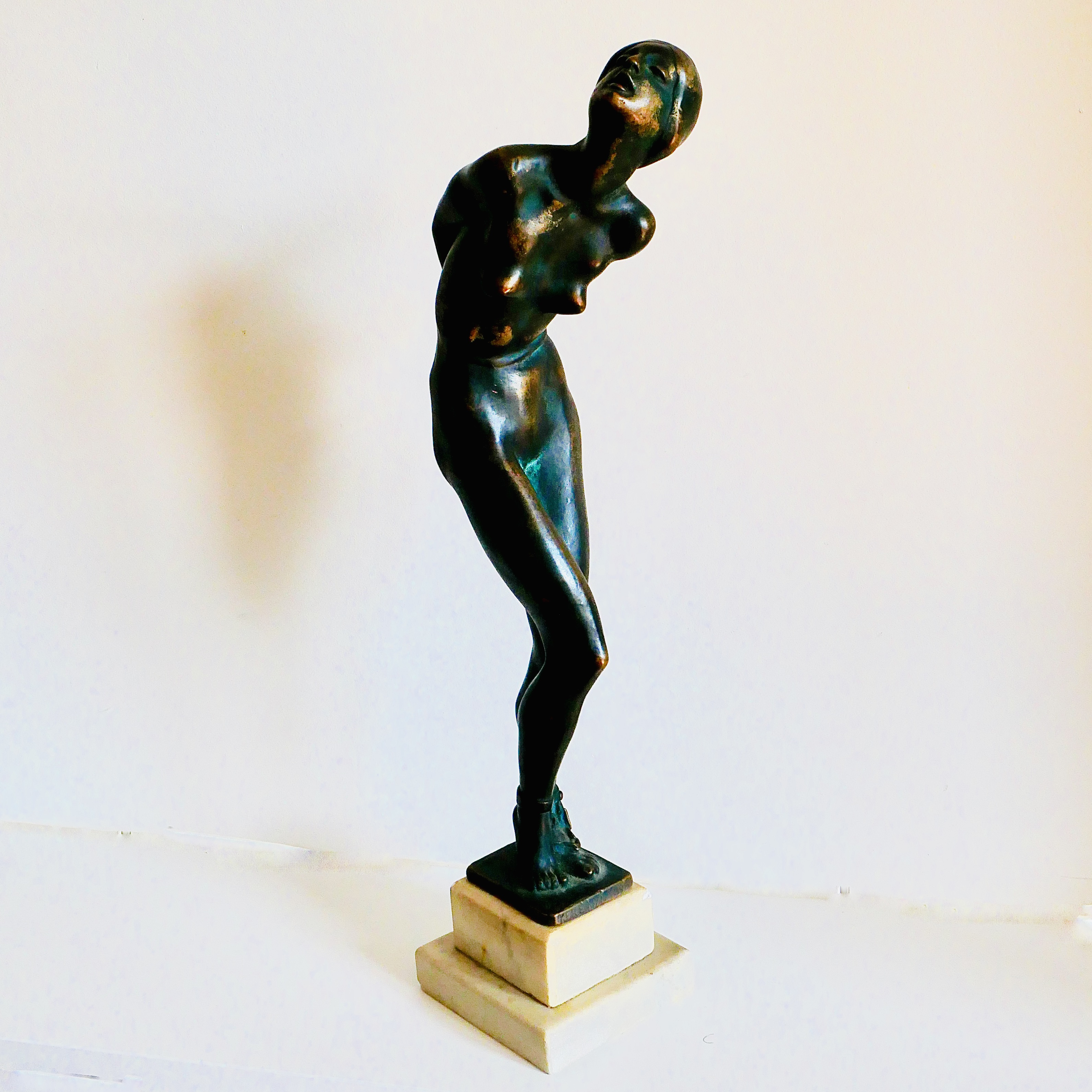 Art Deco Bronze Statue, “Captive” by Jenő Kerényi, Hungary, 1929