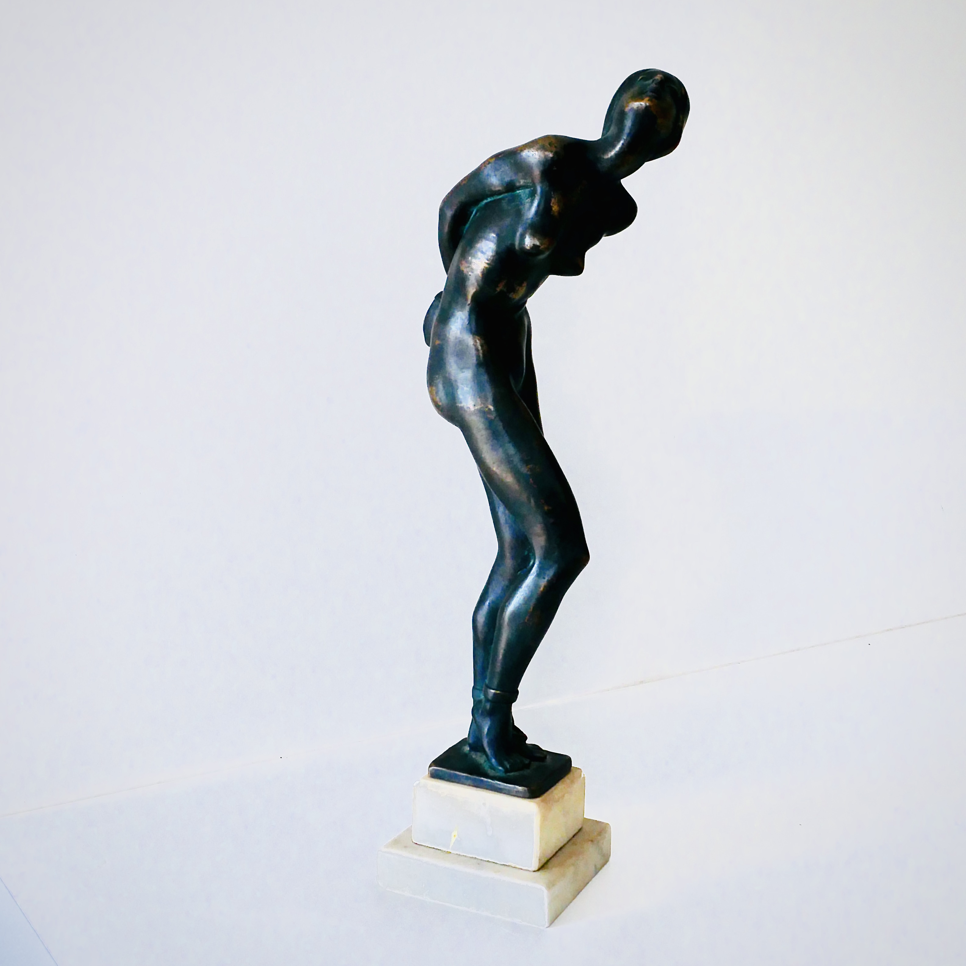 Art Deco Bronze Statue, “Captive” by Jenő Kerényi, Hungary, 1929 - 2